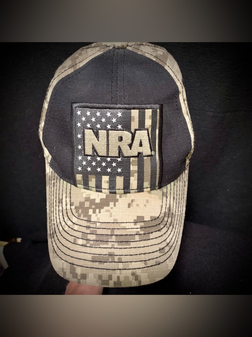 NRA American Flag Camo Hat Men’s OSFM NWOT – Buck Wear Strapback